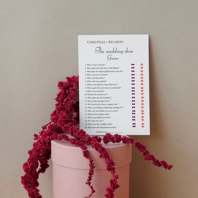 Boda juego de zapatos con tarjeta de ducha de novi (Subido por el creador)