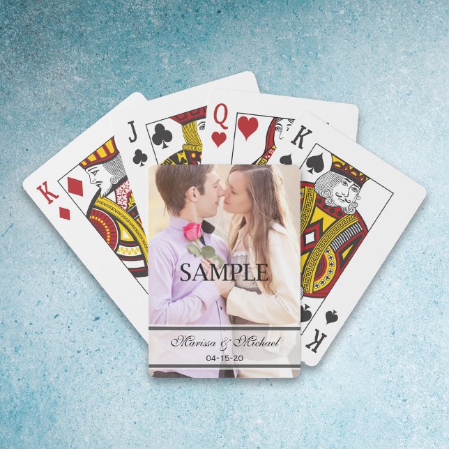 Boda jugando cartas con foto (Subido por el creador)