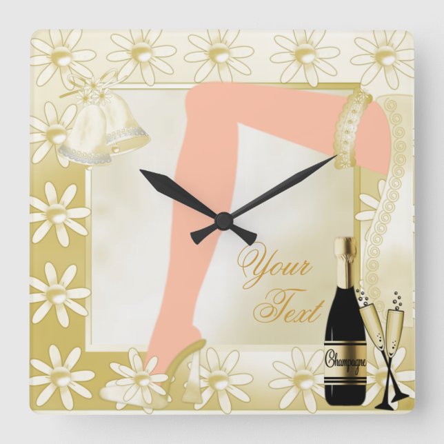 Boda Keepsake 2 reloj de pared (Anverso)