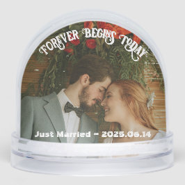 Boda Keepsake Personalizado foto  Domo de nieve Gl