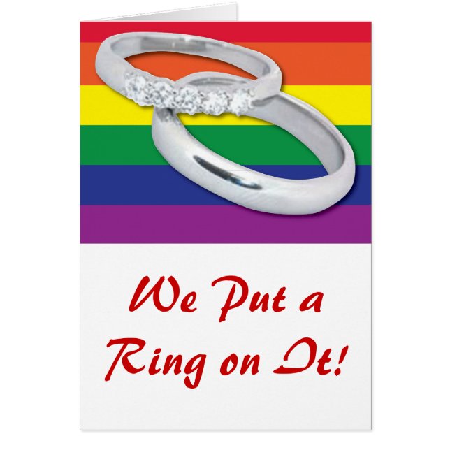 Boda lesbiana gay (Frente)