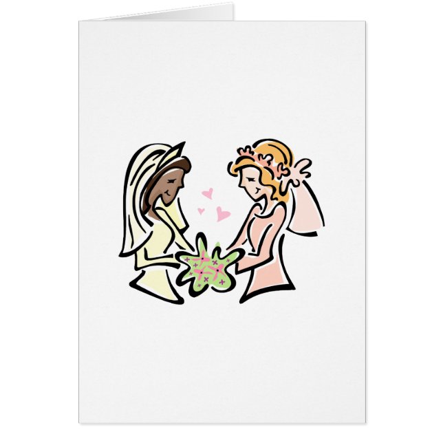 Boda lesbiana interracial (Frente)