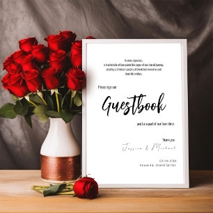 Boda libro de visitas Minimalista Elegante
