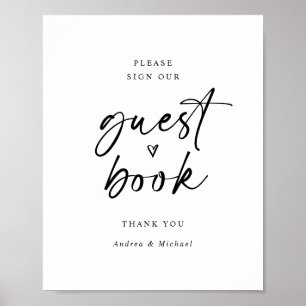 Boda libro de visitas Rótulo diversión Minimalista