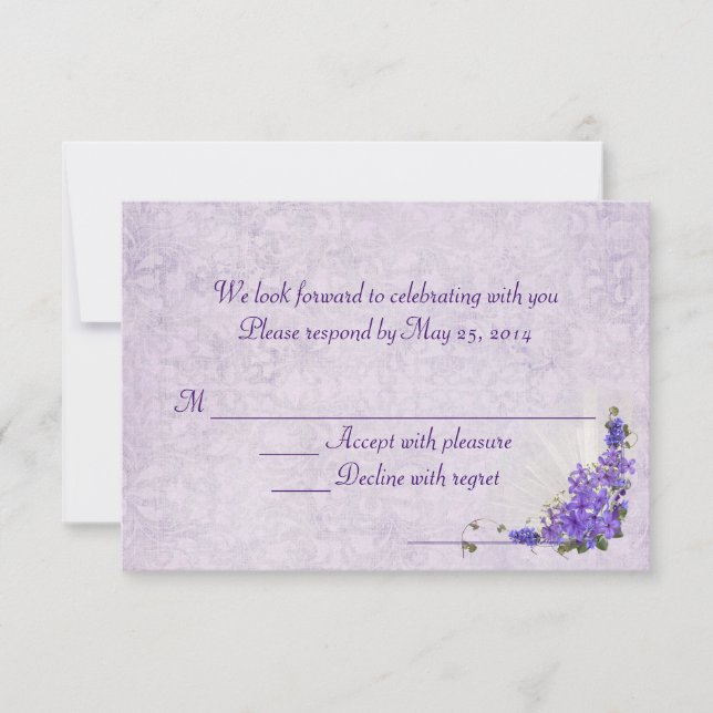 Boda Lilacs RSVP (Anverso)