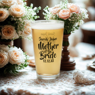 Boda Madre de la novia en un tumbler de vidrio