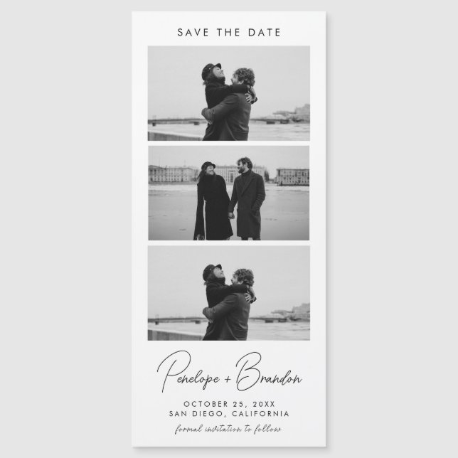 Boda magnético de la foto de escritura moderna Str (Anverso)