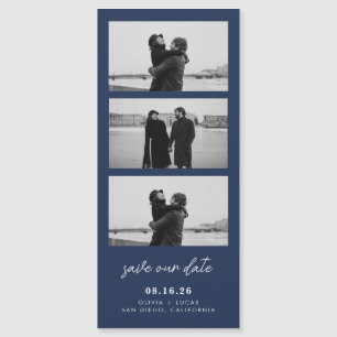 Boda magnético de la Marina Blue Photo Strip