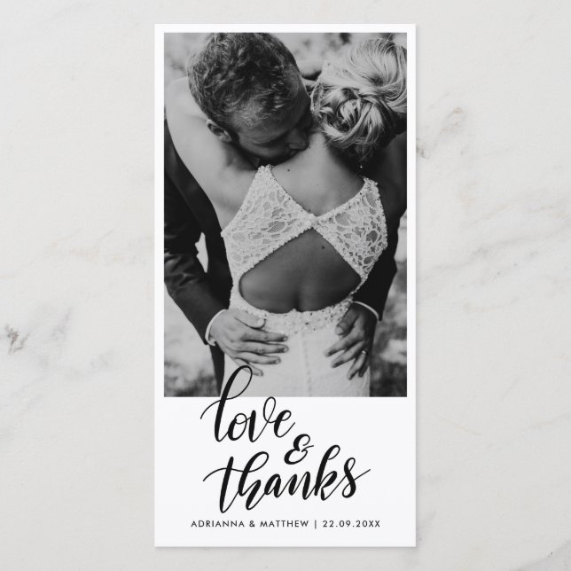 Boda Manuscrito Amor Y Agradecimiento | Foto De Pa (Anverso)