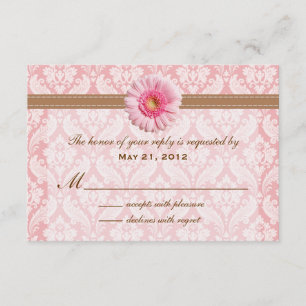 Boda marrón rosa pálido y marrón RSVP
