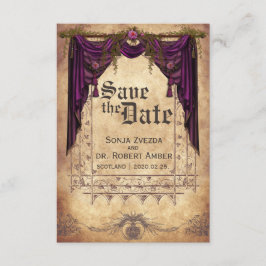 Boda medieval Guardar la invitación de fecha