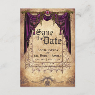 Boda medieval Guardar la invitación de fecha