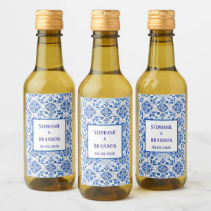 Boda mediterráneo azul de azulejos portugueses