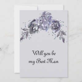 Boda "Mejor Hombre" Solicitud Slate Blue Series