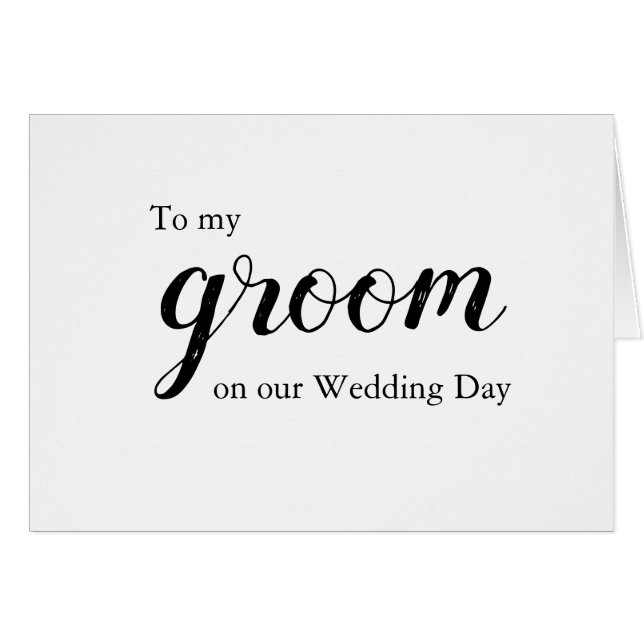 Boda Mensaje De Amor A La Tarjeta Groom (Anverso (Horizontal))