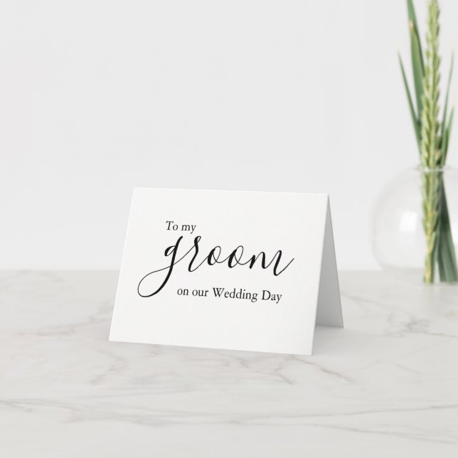 Boda Mensaje De Amor A La Tarjeta Groom (Anverso)