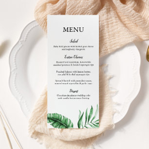Boda/menú de eventos de la hoja de palma verde tro