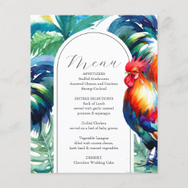 Boda Menus Boda de gallo tropical