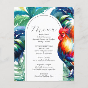 Boda Menus Boda de gallo tropical