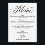 Boda Menus | Tipografía moderna de lujo (negro)<br><div class="desc">Este moderno diseño de tipografía y caligrafía de la realeza incluye la palabra "Menú" en la parte superior en un texto negro lujosamente elegante que se adapta a un boda real. El color del diseño está definido en negro, pero puede cambiarlo a cualquier cosa que desee cambiando el color de...</div>