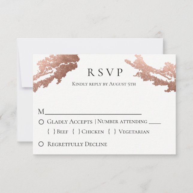 Boda metálica moderna RSVP (Anverso)