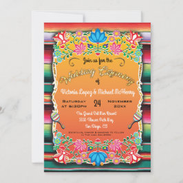 Boda mexicano Rug y invitación floral