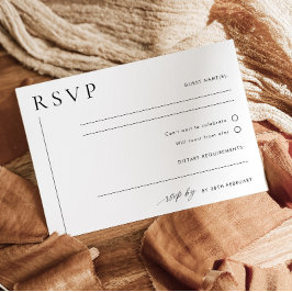 Boda Mínima Moderna RSVP Postcard LAYLA