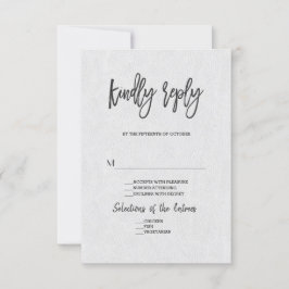 Boda Minimal Moderna con RSVP de Letra a Mano