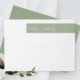 Boda minimalista de estilo moderno con guión sage