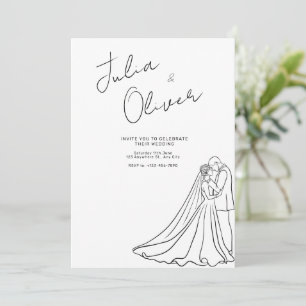 Boda Minimalista de la invitación a la boda de man