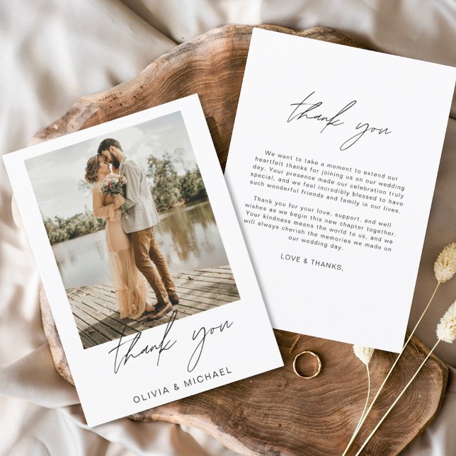 Boda Minimalista de presupuesto - Tarjeta fotográf (Subido por el creador)
