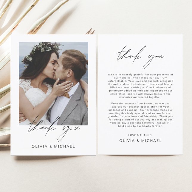 Boda Minimalista de presupuesto - Tarjeta fotográf (Subido por el creador)