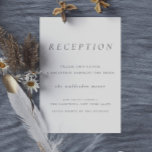 Boda minimalista de recepción de color blanco negr<br><div class="desc">Tarjeta de Boda de recepción minimalista de color blanco</div>