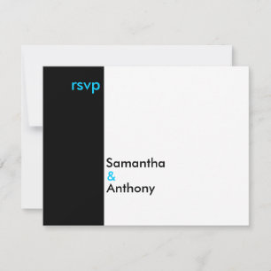 Boda minimalista en blanco y negro, RSVP coinciden