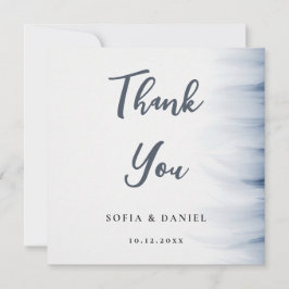 Boda minimalista Gracias Tarjeta con acento de tin