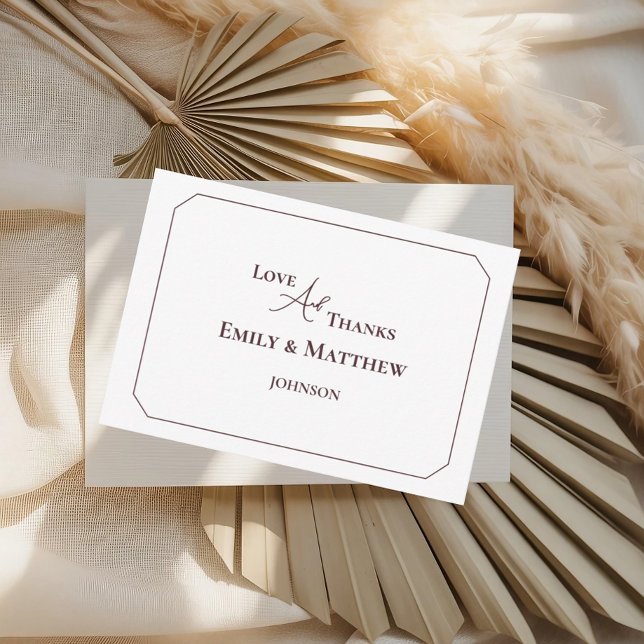 Boda minimalista Gracias Tarjeta Con Código QR (Subido por el creador)