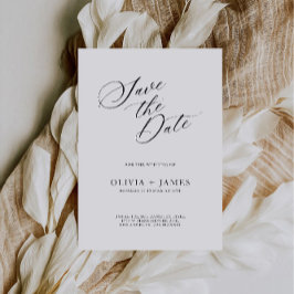 Boda minimalista Guardar la invitación de fecha