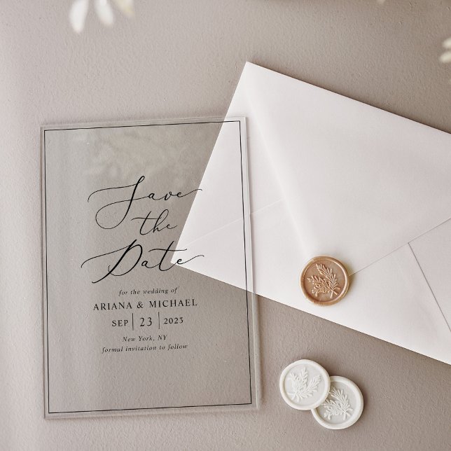 Boda minimalista Guardar La Tarjeta De Fecha (Subido por el creador)