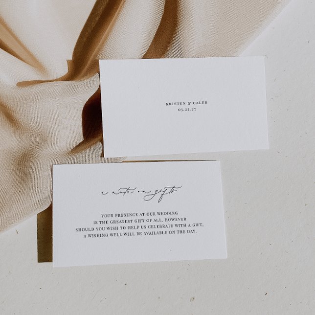 Boda Minimalista KRISTEN Una Nota Sobre Regalos (Subido por el creador)