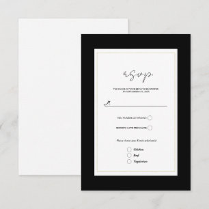 Boda Minimalista Moderna Dorado Blanco RSVP