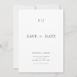 Boda minimalista moderna Guardar la invitación de 