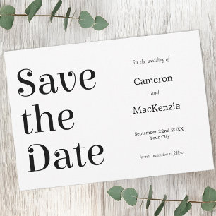 Boda Minimalista moderna Guardar la invitación de