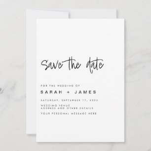 Boda Minimalista moderna Guardar la invitación de 