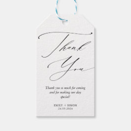Boda Minimalista moderno Gracias Etiqueta De Regal