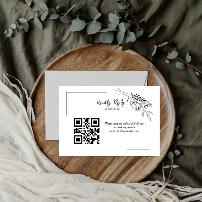 Boda minimalista moderno Kindly RSVP (Subido por el creador)
