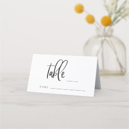 Boda Minimalista moderno Número de mesa Tarjeta de