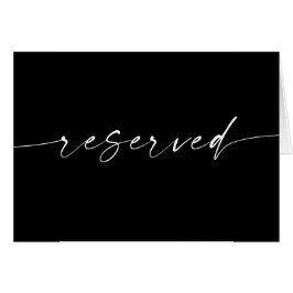 Boda Minimalista Negra | Letrero de Reservado con