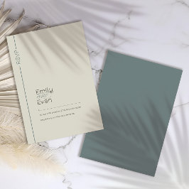 Boda Minimalista Neutral Moderna RSVP