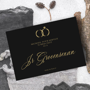 Boda minimalista Rings Jr Groomsman Luxury