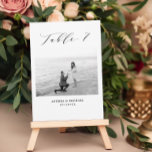Boda minimalista Tabla 7 Número y tarjeta de imáge<br><div class="desc">Una forma diferente de mostrar los números de la tabla boda. Diseñado para coincidir con la colección "Boda Essentials - Classic". Esta plantilla incluye 1 imagen que podría ser cuando usted era niño o como pareja, tabla 7 en. tipografía clásica elegante de escritura, nombres de pareja y fecha boda. Obtener...</div>